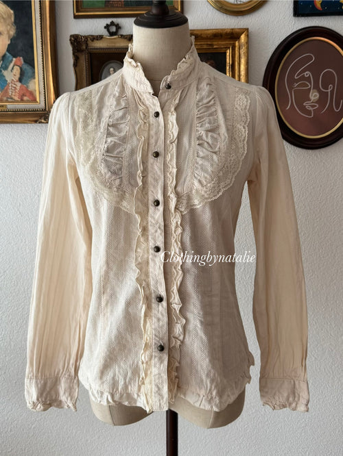 Cream Cotton Shirt size S