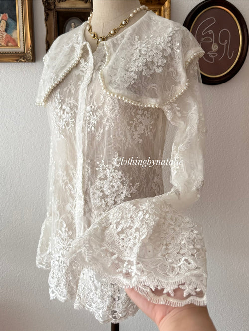 Pearl Lace Blouse size S