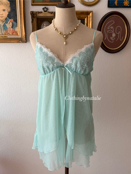 Fairy Teal Mesh Babydoll size S/M