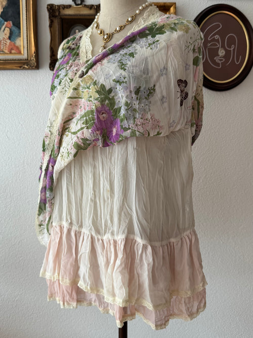 Floral Garden Chiffon Babydoll size M
