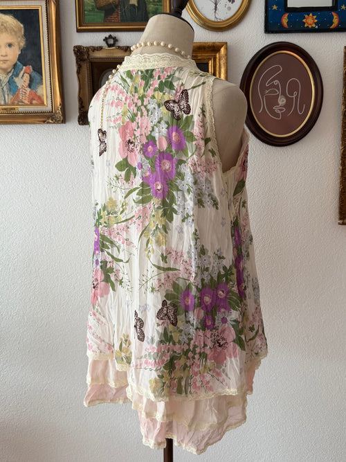 Floral Garden Chiffon Babydoll size M