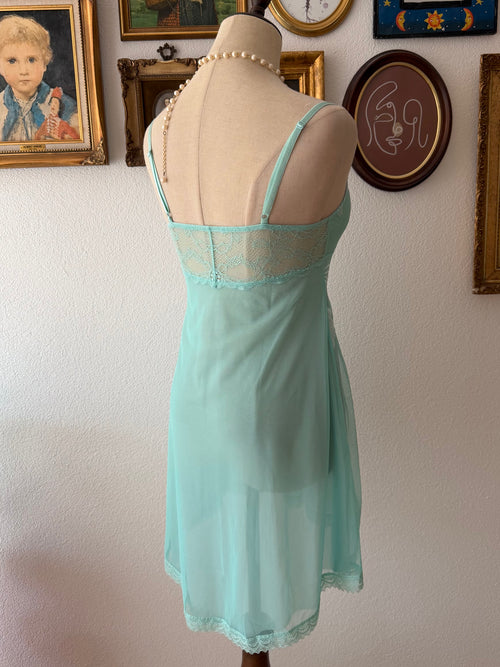 Coquette Teal Mesh Babydoll size S