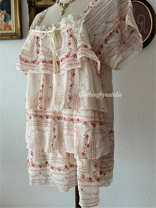 Chiffon Tutu Blouse size M