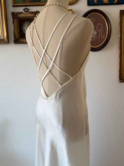 Victoria’s Secret White Maxi Satin Gown Size S