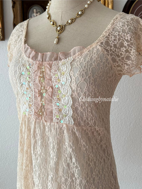 Fairy Beige Lace Blouse size S