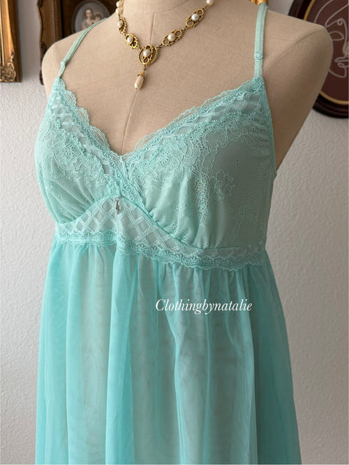 Fairy Teal Mesh Babydoll size M