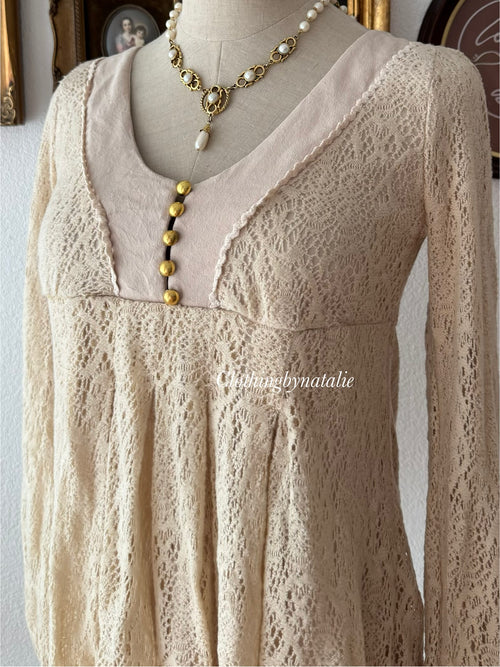 Camel Knit Blouse Size S