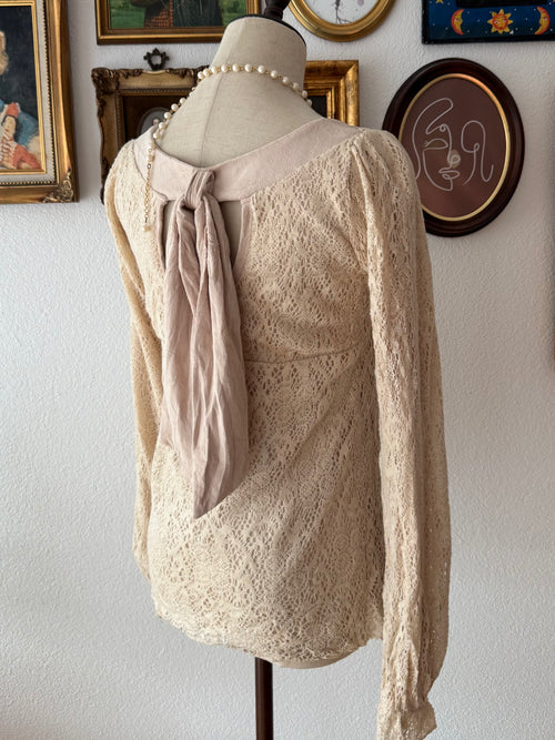 Camel Knit Blouse Size S