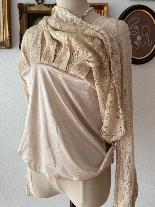 Camel Knit Blouse Size S