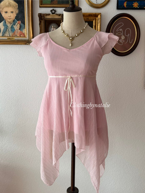 Fairy Pink Chiffon Blouse Size S