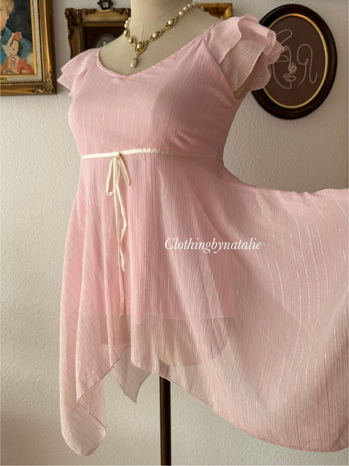 Fairy Pink Chiffon Blouse Size S