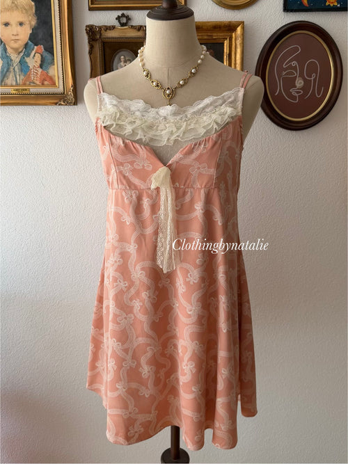 Coquette Orange Satin Babydoll size M