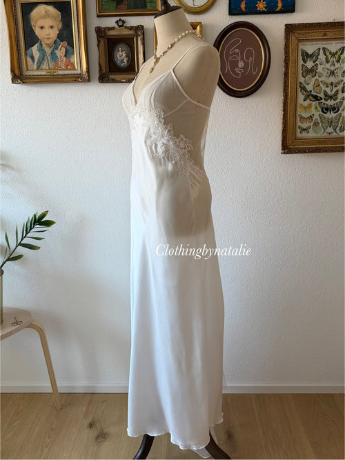 Shirley of Hollywood Bridal Maxi Satin Gown Size S
