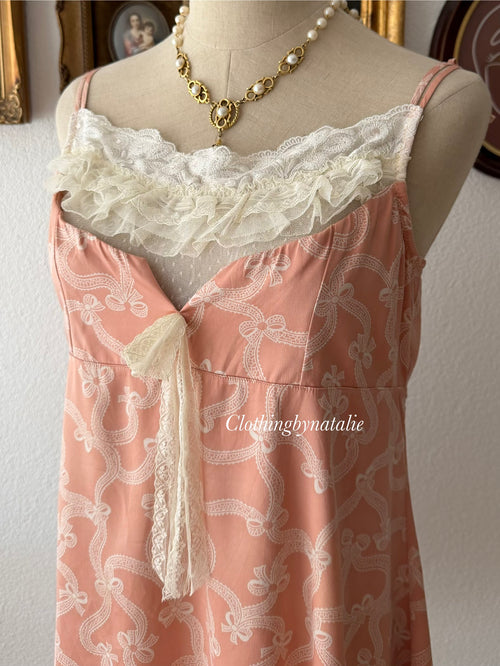 Coquette Orange Satin Babydoll size M