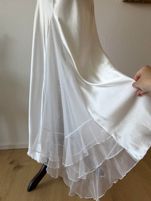 Shirley of Hollywood Bridal Maxi Satin Gown Size S