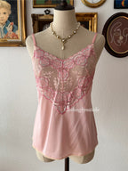 Pink Nylon Lace Cami size M