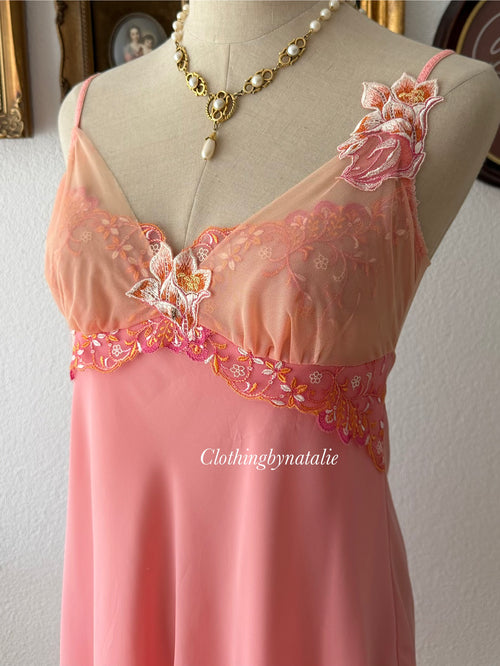 Coquette Orange Sheer Chiffon Babydoll size S