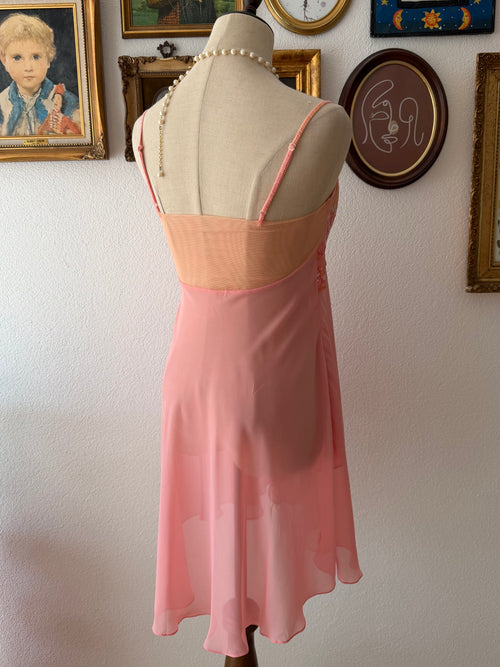 Coquette Orange Sheer Chiffon Babydoll size S