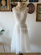 Vanity Fair Swan Nylon Chiffon Babydoll Size S