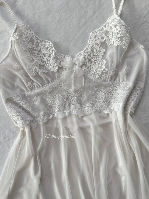 Coquette White Mesh Babydoll size M