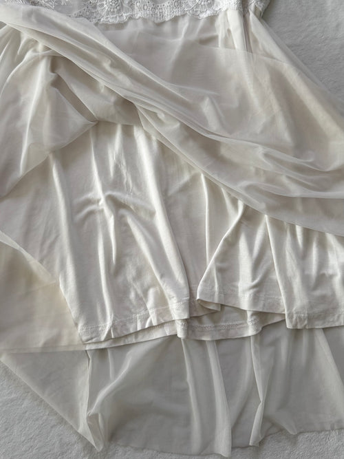 Coquette White Mesh Babydoll size M