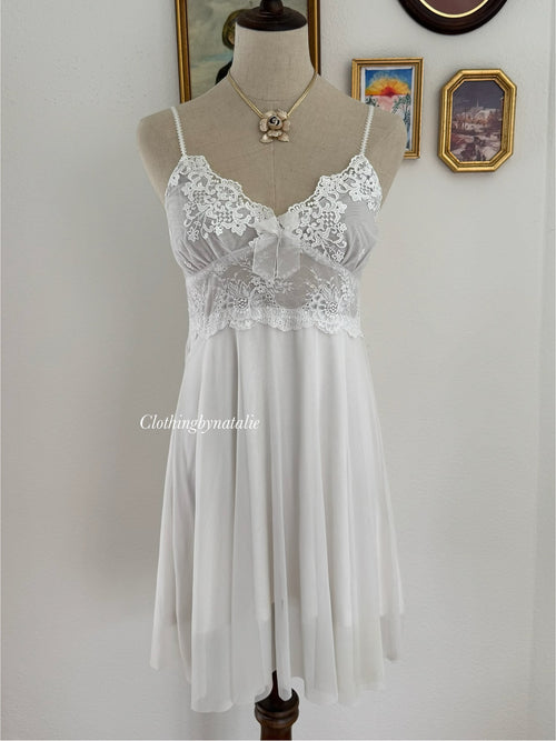 Coquette White Mesh Babydoll size M