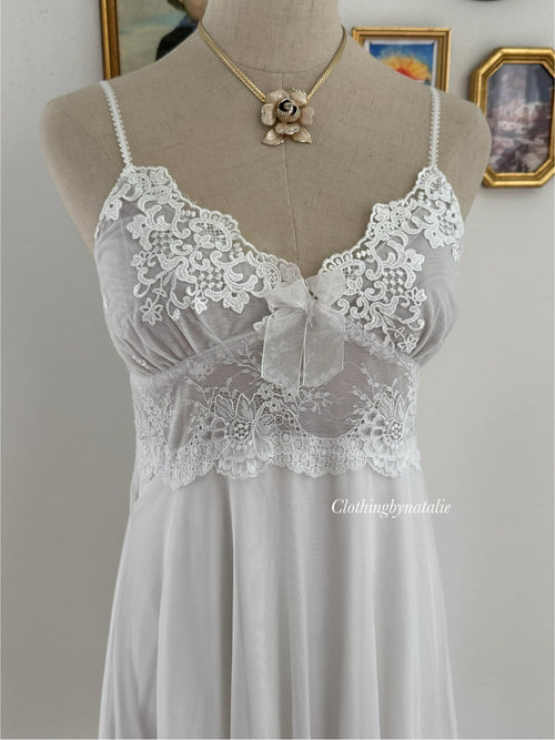 Coquette White Mesh Babydoll size M