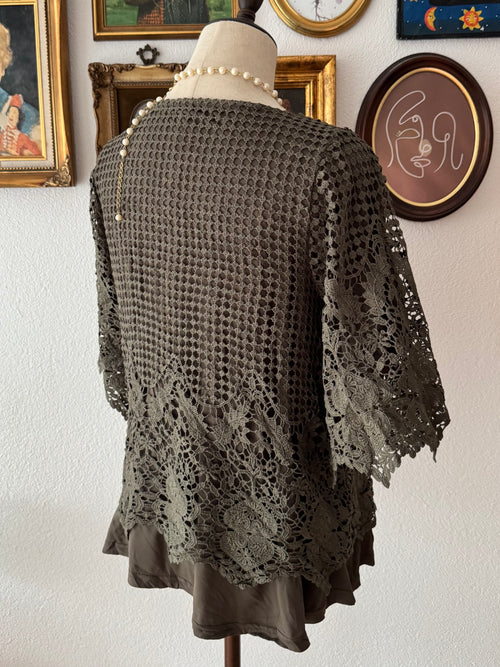 Fairy Green Knit Blouse size S