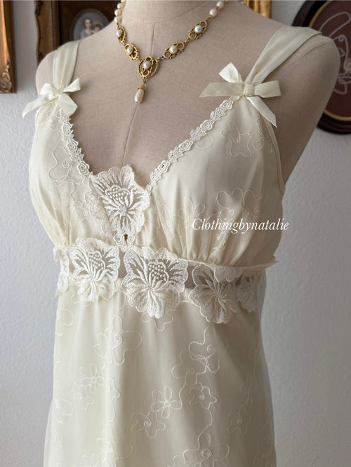 Coquette Cream Satin Lace Dress size S/small M