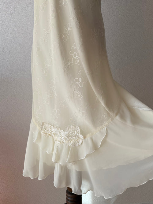 Coquette Cream Satin Lace Dress size S/small M