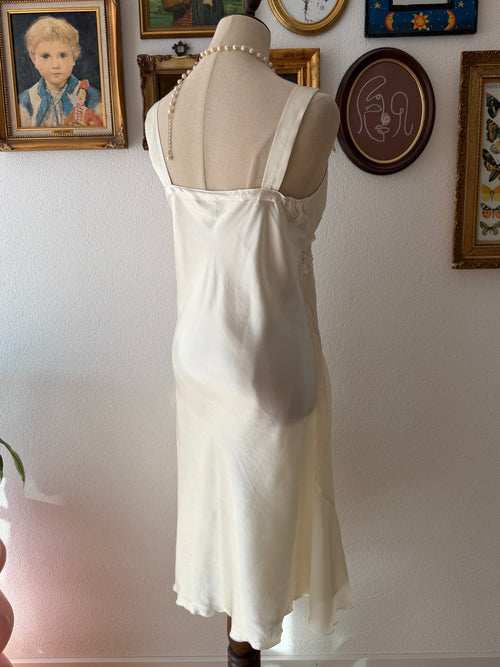 Coquette Cream Satin Lace Dress size S/small M