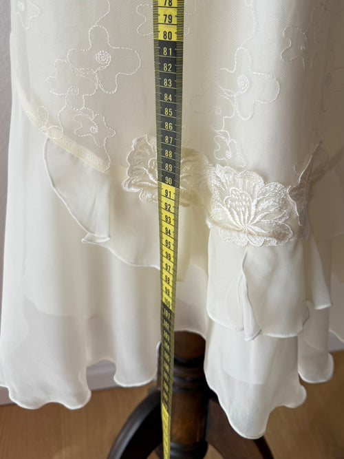 Coquette Cream Satin Lace Dress size S/small M