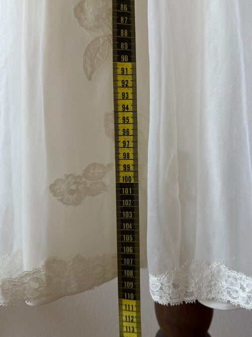 Shadowline White Nylon Chiffon Babydoll size S/M