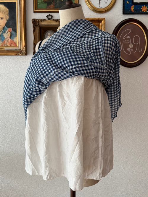 Blue Plaid Chiffon Babydoll size S/M