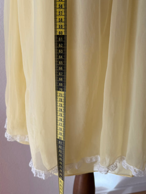 Yellow Nylon Milkmaid Nightgown size M