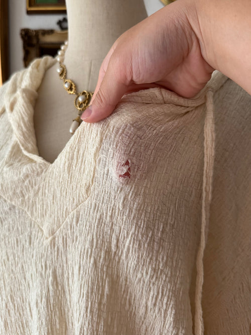 Cream Jersey Poncho Size L