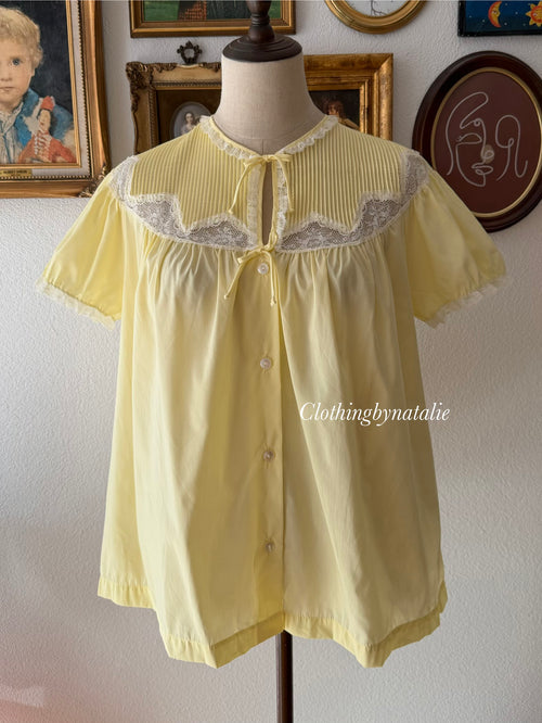 Vintage Barbizon Nylon Cotton Pyjama size M
