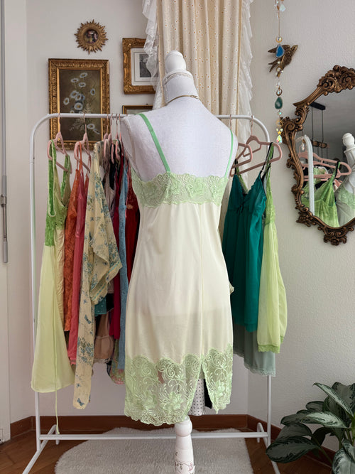 Japanese Green Nylon Nightgown (S)