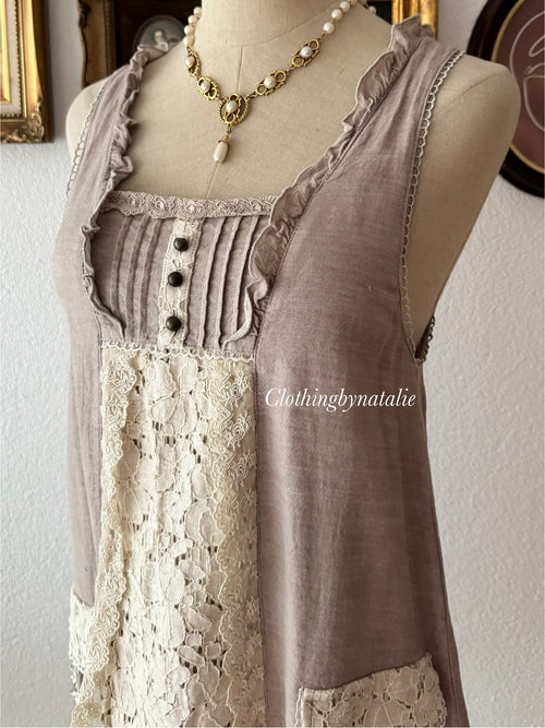 Coquette Brown Cotton Babydoll size S