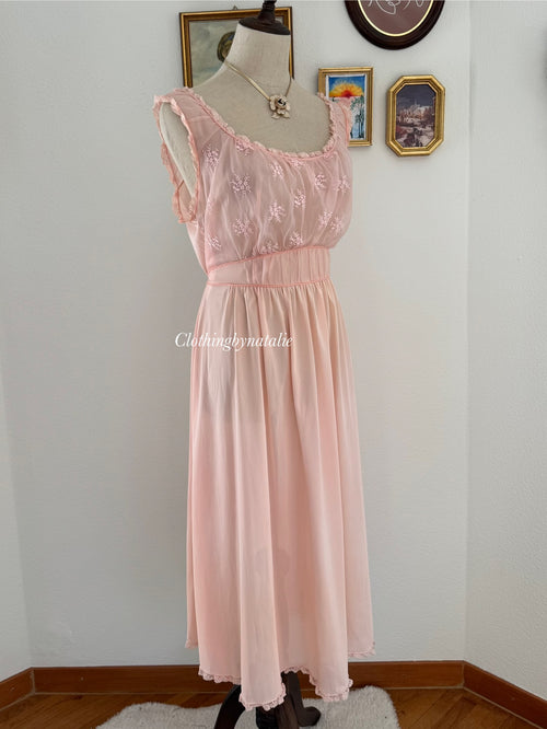 Artemis Orange Nylon Nightgown size M