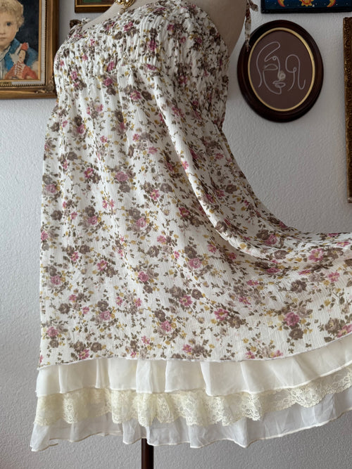 Floral Chiffon Beach Dress Size S/M