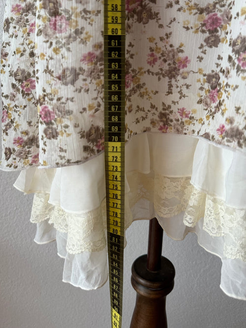 Floral Chiffon Beach Dress Size S/M