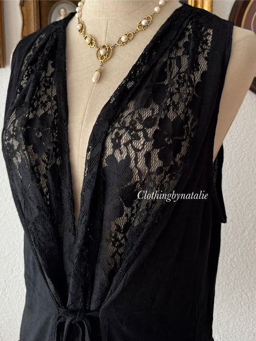 Black Jersey Cardigan size M