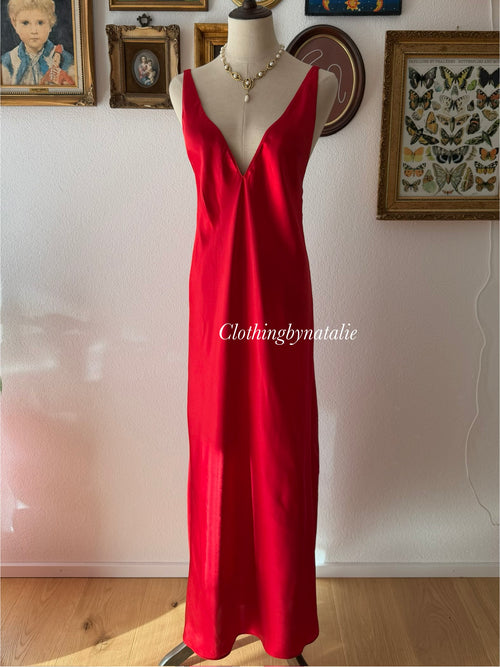 Frederick’s of Hollywood Red Maxi Satin Dress size M