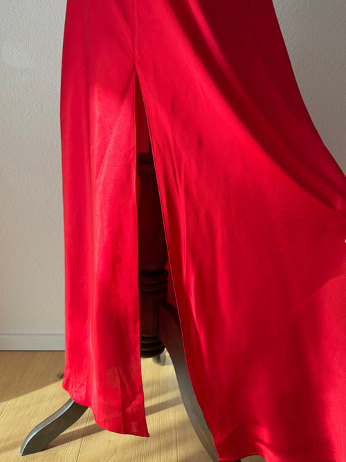 Frederick’s of Hollywood Red Maxi Satin Dress size M