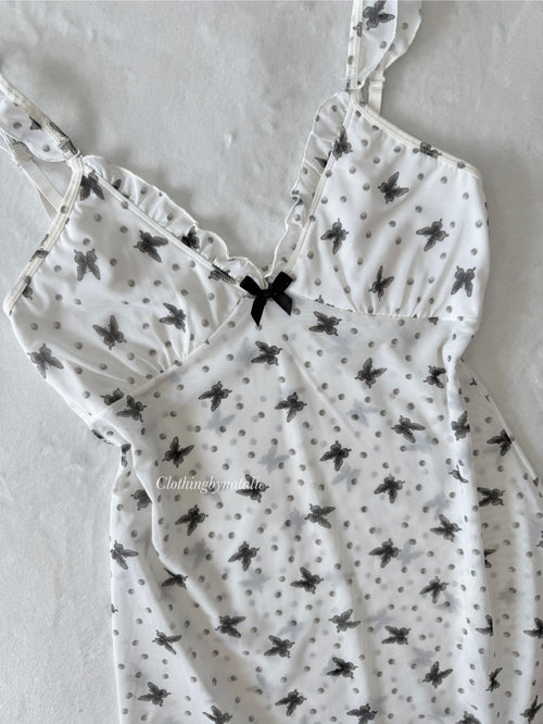 Butterfly Mesh Slip Dress (S)