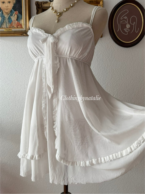 White Mesh Babydoll size S/M