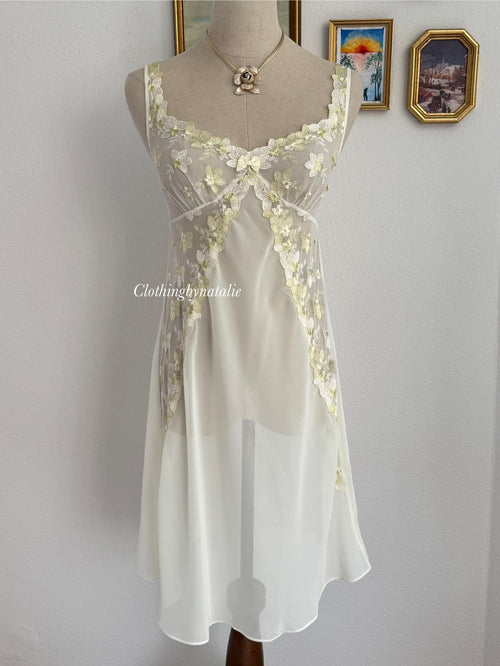 Fairy White Sheer Chiffon Slip Size S
