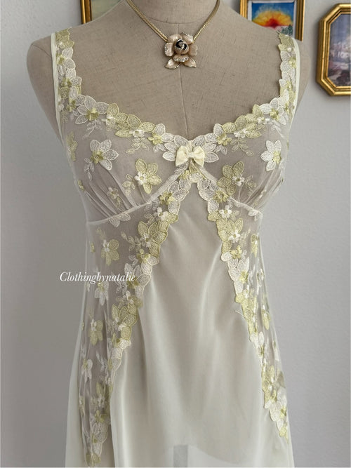 Fairy White Sheer Chiffon Slip Size S