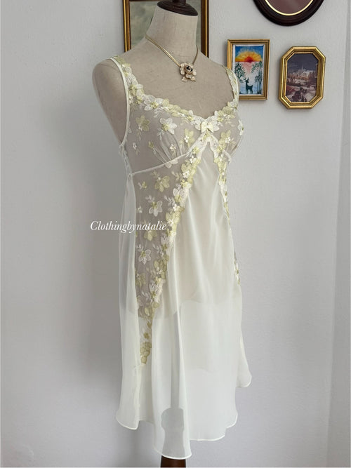 Fairy White Sheer Chiffon Slip Size S